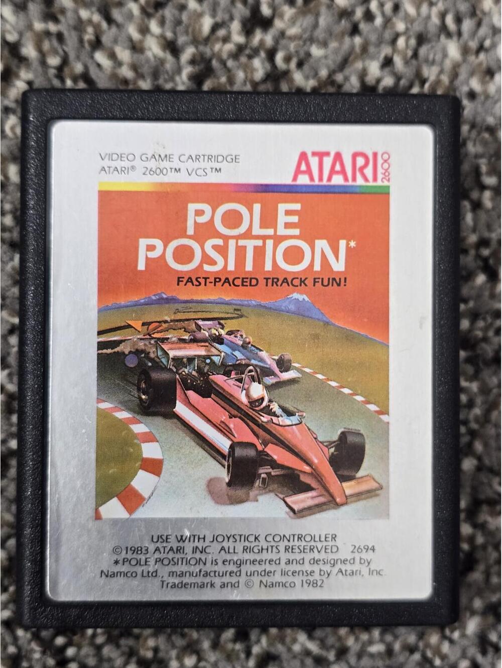 Atari Pole Position Video Game Cartridge